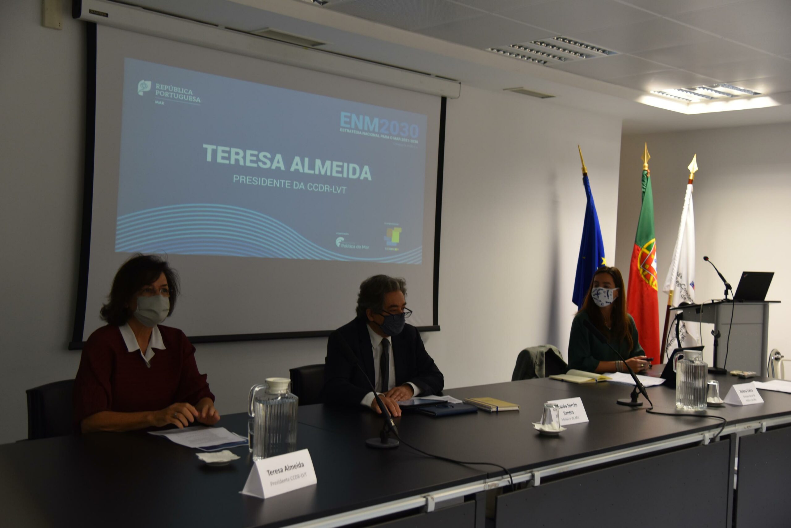 Teresa Almeida presidente da CCDR LVT na apresentação da Estratégia Nacional para o Mar 2030 em Lisboa